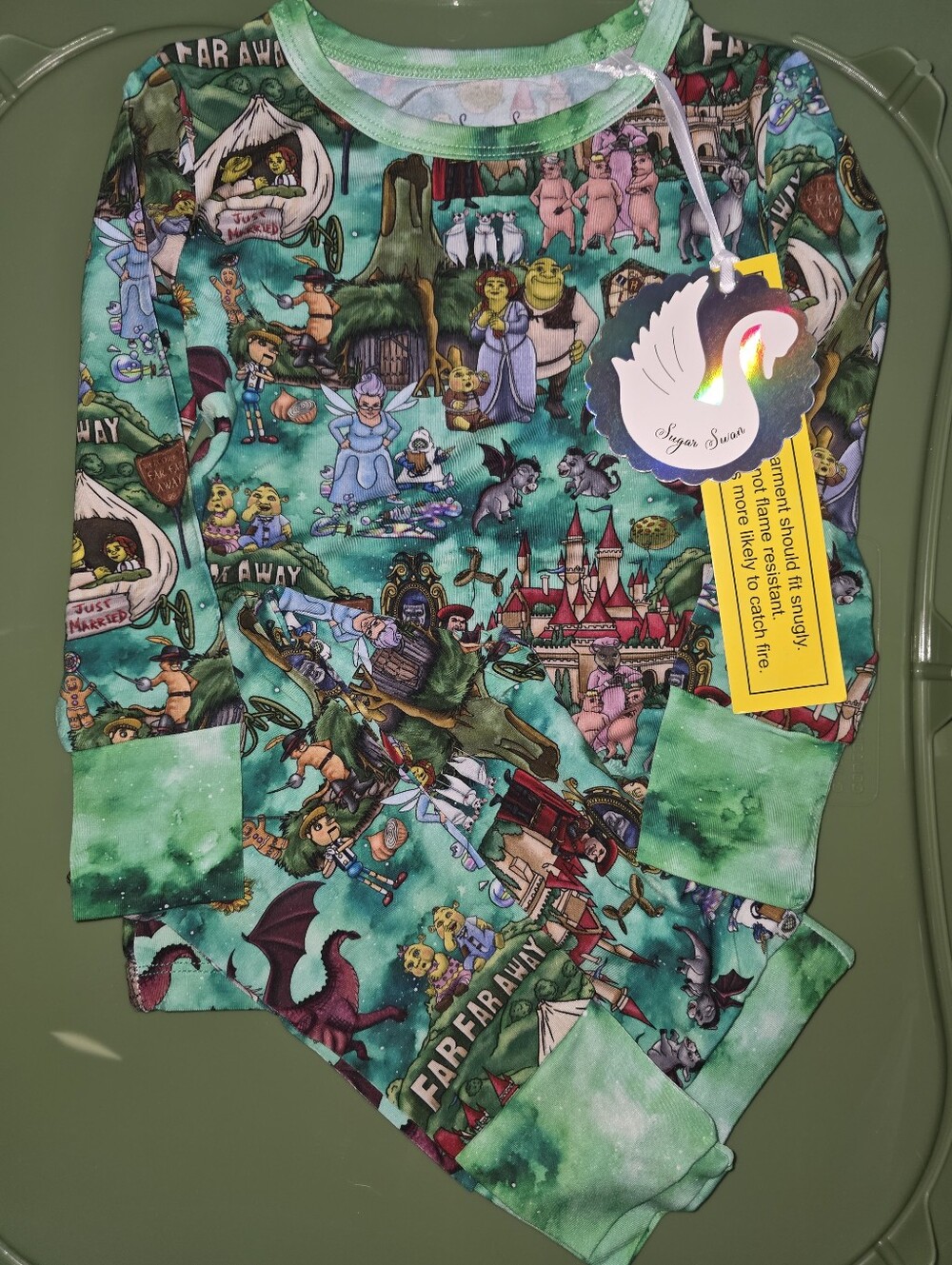 Sugar Swan 2T Shrek Pjs